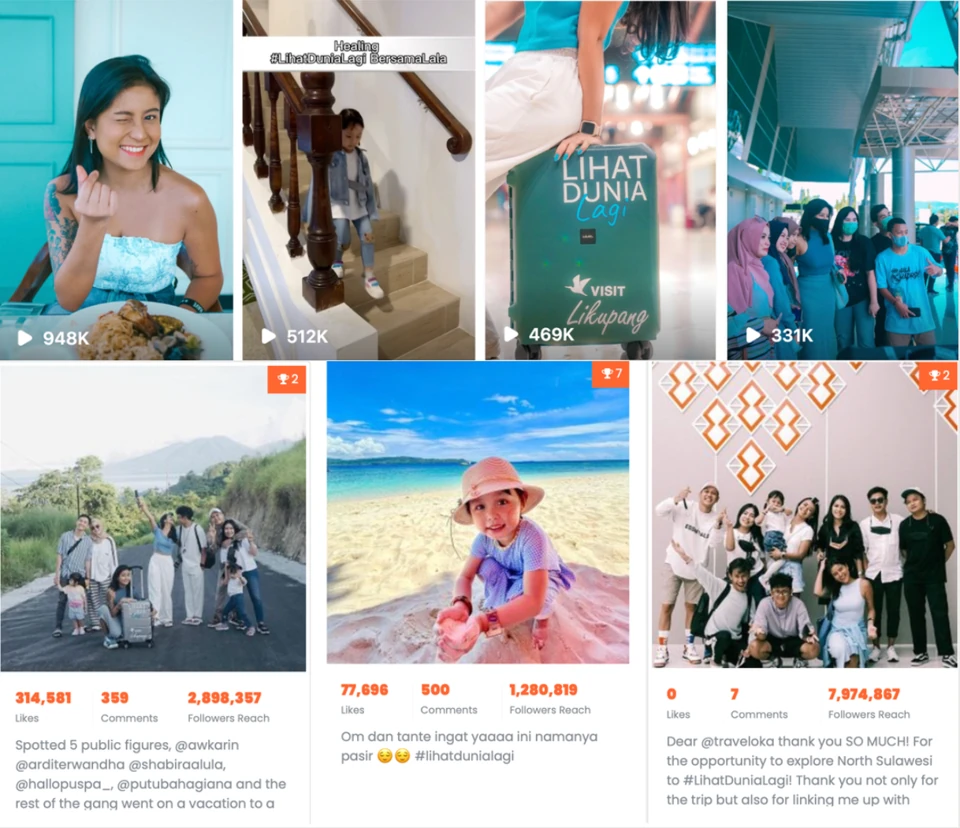 #LihatDuniaLagi campaign visuals for Traveloka